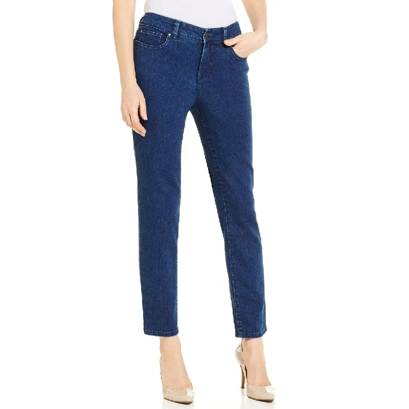 ladies' low-rise stretch jeans -Charter Club Women's Bristol Skinny Ankle Jeans Majestic Size 16 - Blue