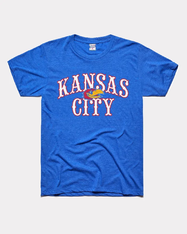 stylish animal print top for women -Kansas City Circus Font Royal Blue T-Shirt