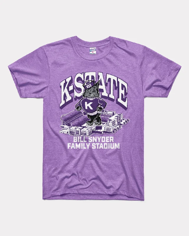 ladies' boyfriend-style shirt -K-State Bill Snyder Stadium Lavender T-Shirt