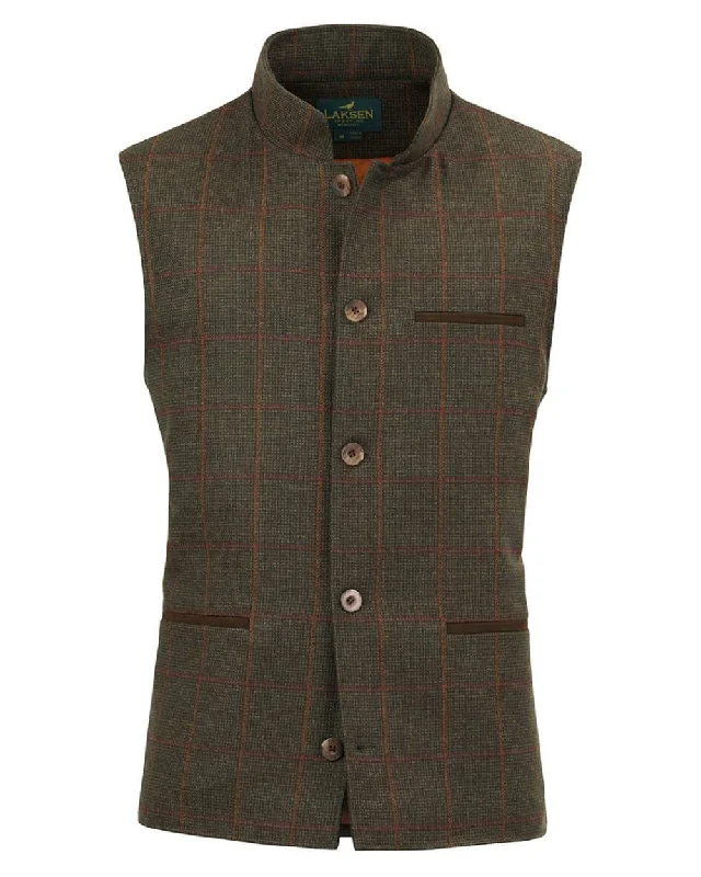 women's teddy bear coat -Laksen Hastings Fife Tweed Vest